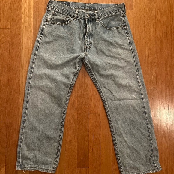 vintage levi’s distressed light wash 505 jeans - Picture 2 of 4